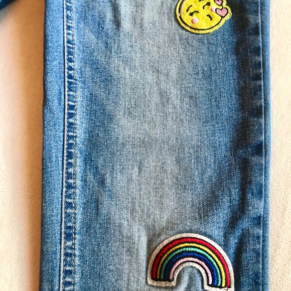 Justice Skinny Girls Emoji Jeans Size 14 Slim - Picture 3 of 8